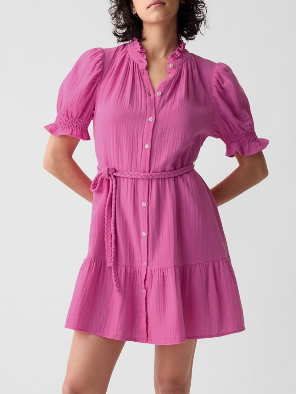 GAP Crinkle Gauze Mini Dress sz M